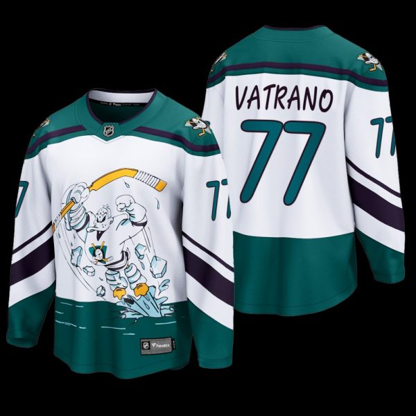 Men Anaheim Ducks #77 Frank Vatrano White Special Edition Reverse Retro Jersey
