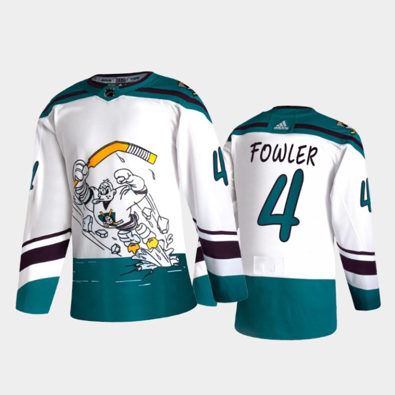 Men Anaheim Ducks Cam Fowler #4 Reverse Retro 2020-21 White Special Edition Jersey