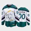 Men Anaheim Ducks Custom #00 Reverse Retro White Special Edition Jersey