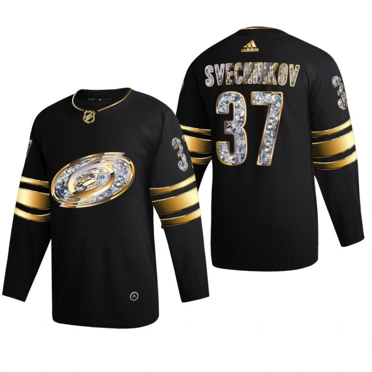 Men Andrei Svechnikov #37 Carolina Hurricanes 2022 Stanley Cup Playoffs Black Diamond Edition Jersey