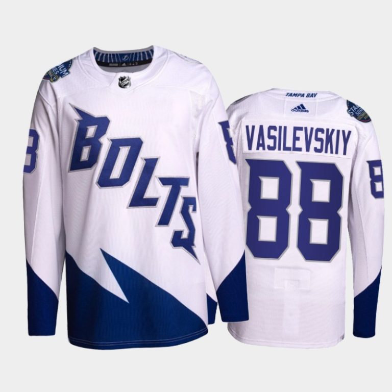 Men Andrei Vasilevskiy Lightning 2022 Stadium Series Jersey #88 Primegreen White Uniform