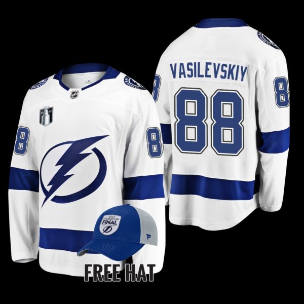 Men Andrei Vasilevskiy Tampa Bay Lightning 2022 Stanley Cup Final White Away Jersey