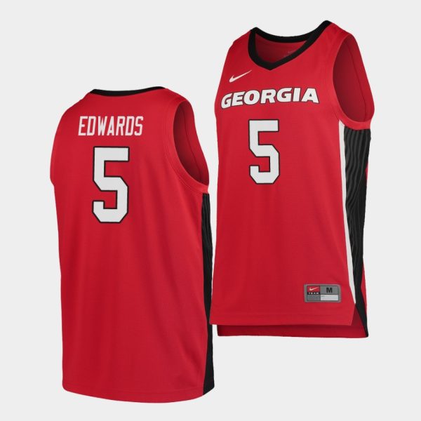 Men Anthony Edwards Georgia Bulldogs #5 Red Replica College Basketball Jersey