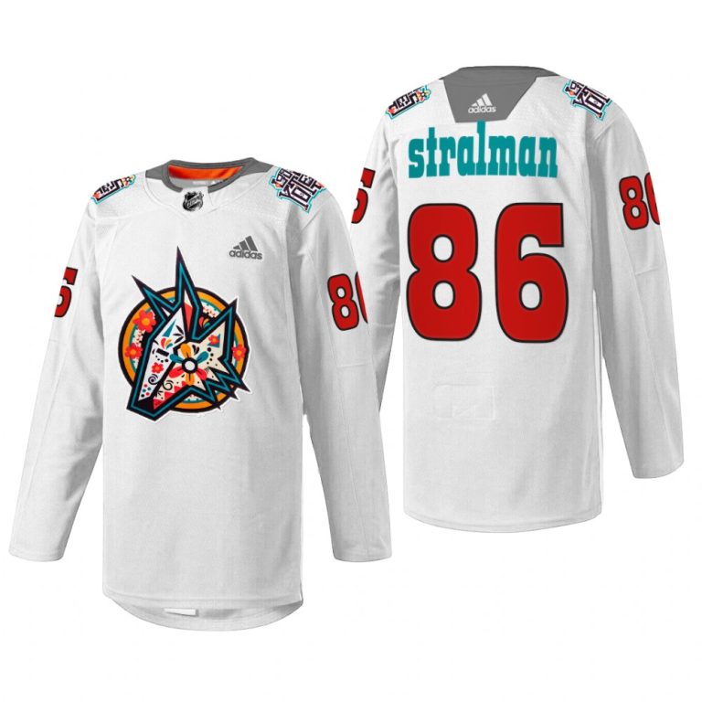 Men Arizona Coyotes Anton Stralman #86 Los Yotes Night Jersey White Warmup