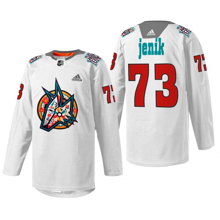 Men Arizona Coyotes Jan Jenik #73 Los Yotes Night Jersey White Warmup