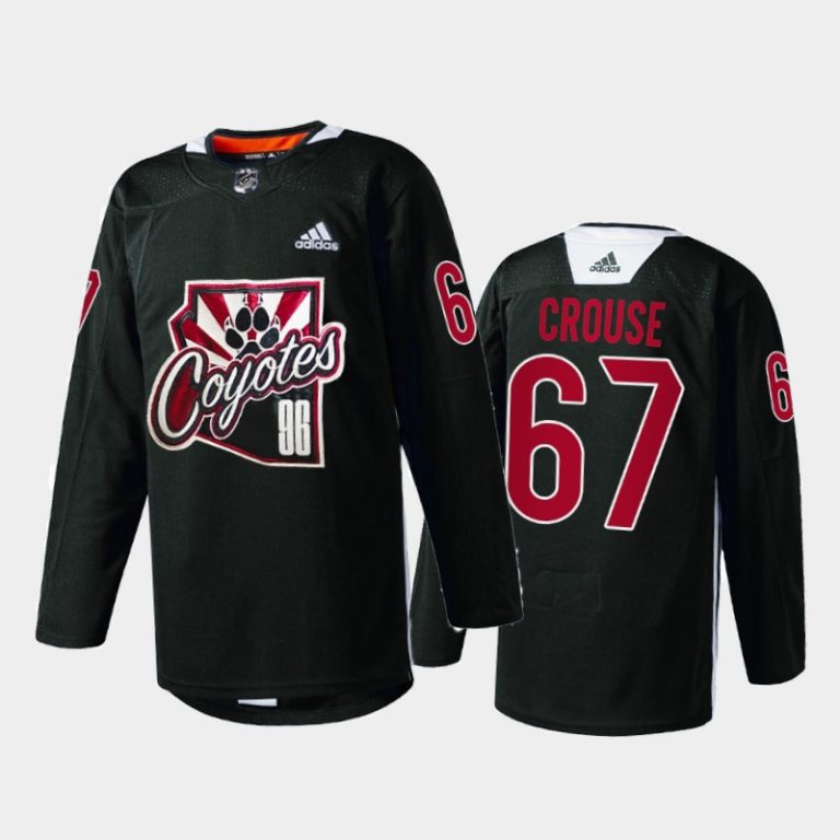 Men Arizona Coyotes Lawson Crouse Special #67 Jersey Black Throwback Night 2021