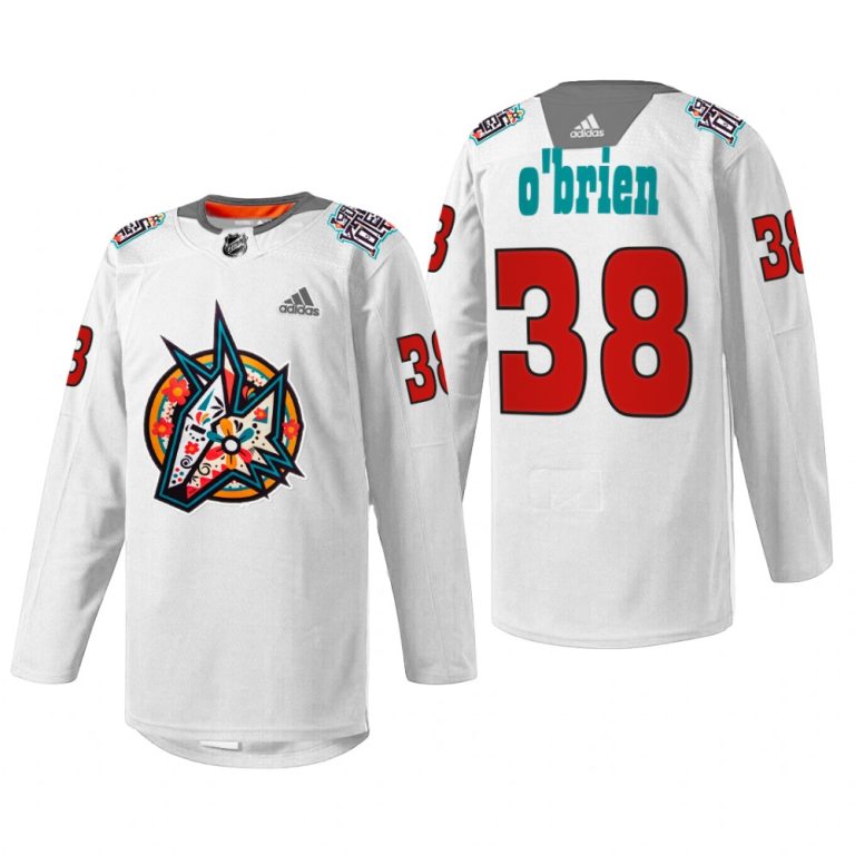 Men Arizona Coyotes Liam O'Brien #38 Los Yotes Night Jersey White Warmup