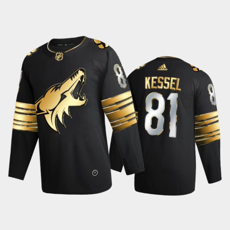 Men Arizona Coyotes Phil Kessel #81 2020-21 Golden Edition Black Limited Jersey