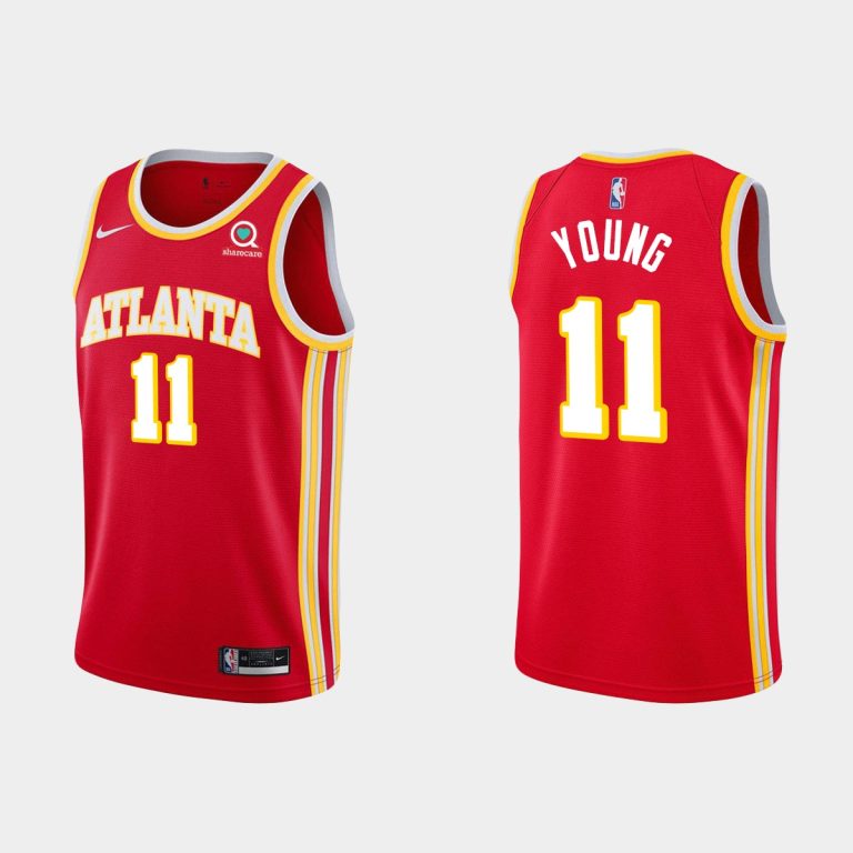 Men Atlanta Hawks Trae Young No. 11 Jersey Red Icon Edition