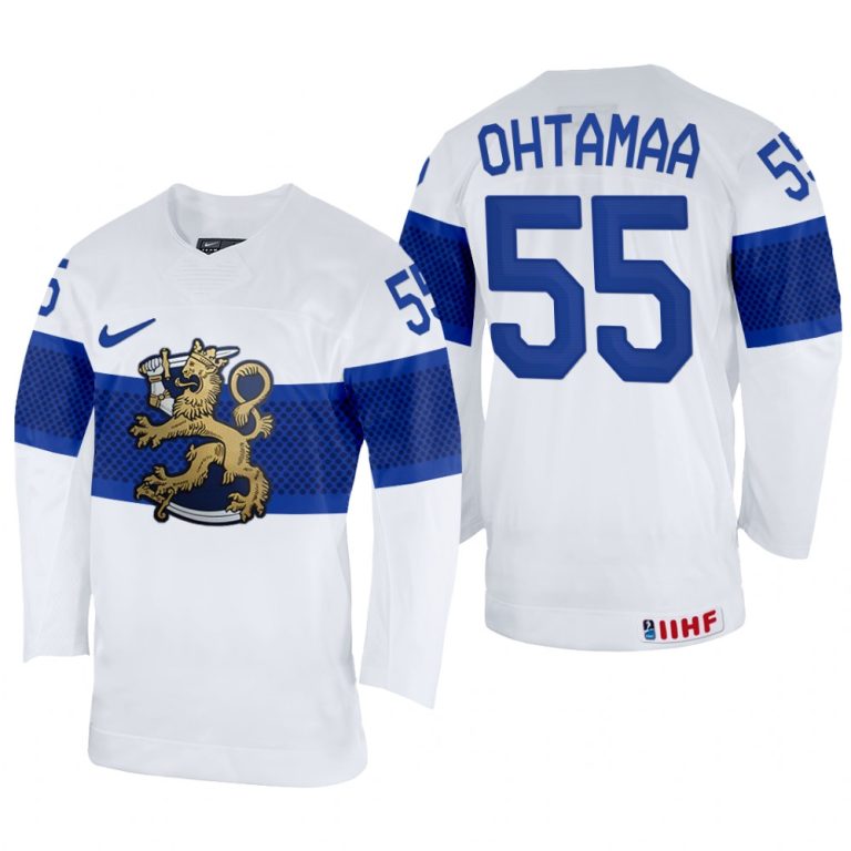 Men Atte Ohtamaa Finland Hockey White Home Jersey 2022 IIHF World Championship