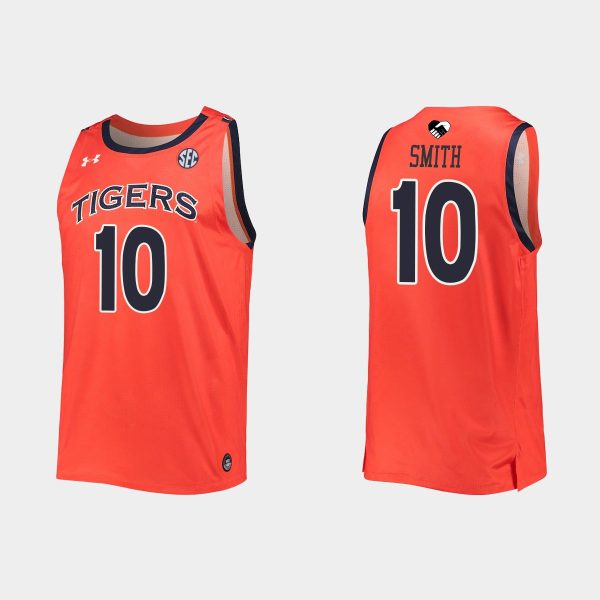 Men Auburn Tigers Jabari Smith #10 Orange Replica Alternate Jersey