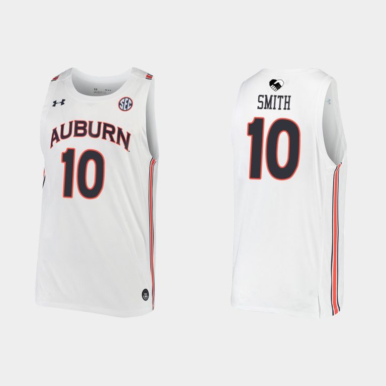 Men Auburn Tigers Jabari Smith #10 White Replica College Basketball Jersey