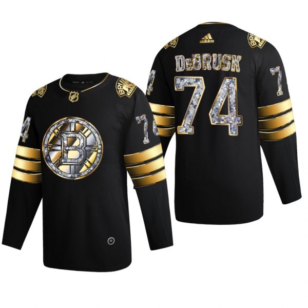 Men Boston Bruins Jake DeBrusk #74 Diamond Edition 2022 Stanley Cup Playoffs Black Jersey