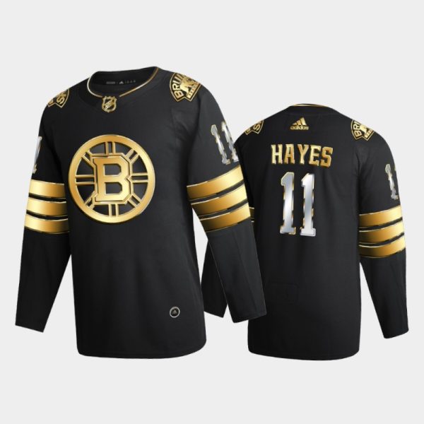 Men Boston Bruins Jimmy Hayes #11 Golden Edition Jimmy 11 Black Jersey