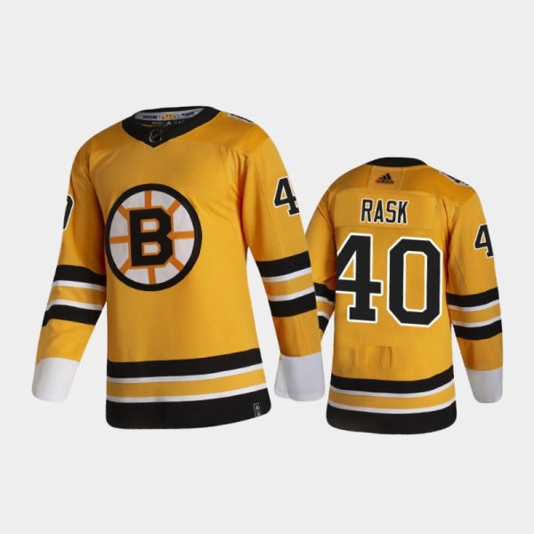 Men Boston Bruins Tuukka Rask #40 Reverse Retro 2020-21 Gold Special Edition Pro Jersey
