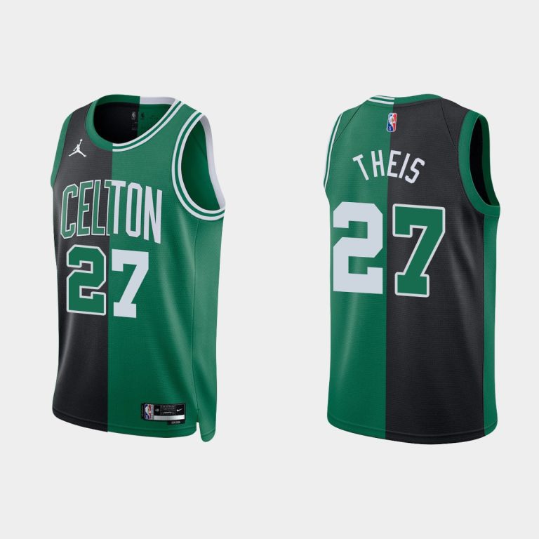 Men Boston Celtics #27 Daniel Theis Split Edition NBA 75th Black Green Jersey