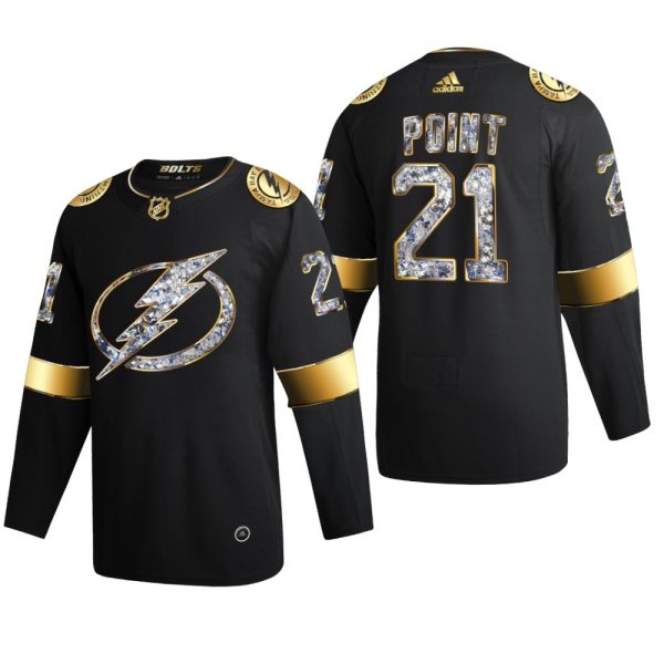 Men Brayden Point #21 Tampa Bay Lightning 2022 Stanley Cup Playoffs Black Diamond Edition Jersey