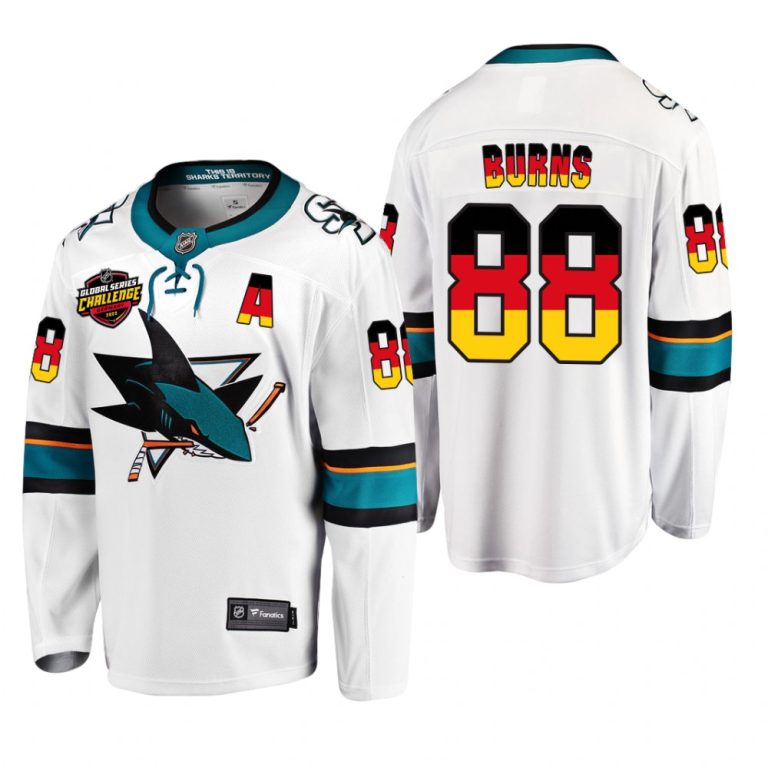 Men Brent Burns #88 San Jose Sharks 2022 NHL Global Series White Germany Challenge Jersey