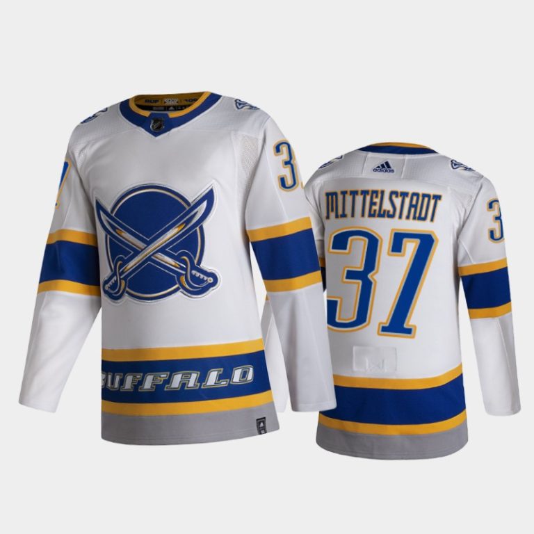 Men Buffalo Sabres Casey Mittelstadt #37 2021 Reverse Retro White Special Edition Jersey