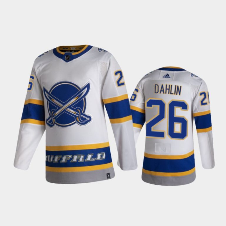 Men Buffalo Sabres Rasmus Dahlin #26 Reverse Retro 2020-21 White Jersey