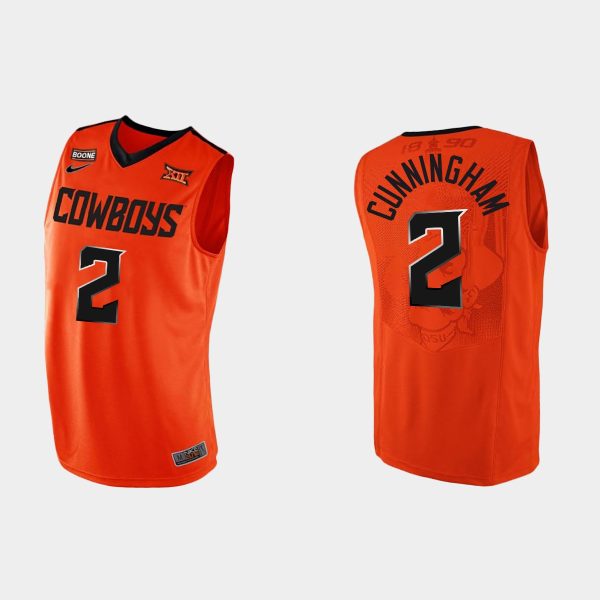 Men Cade Cunningham NCAA Basketball #2 Orange College Basketball Replica Jersey