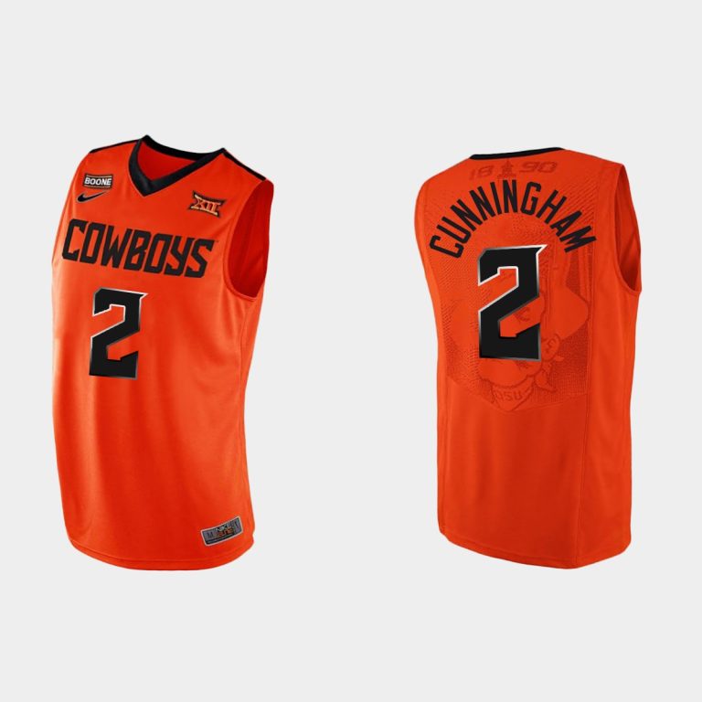 Men Cade Cunningham NCAA Basketball #2 Orange College Basketball Replica Jersey