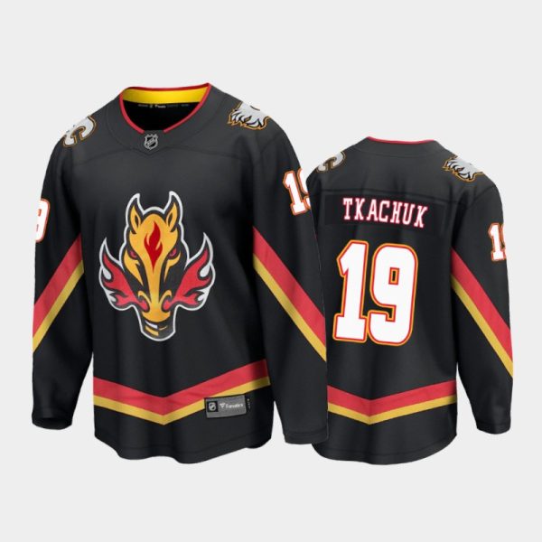 Men Calgary Flames Matthew Tkachuk #19 Special Edition Black 2021 Breakaway Jersey