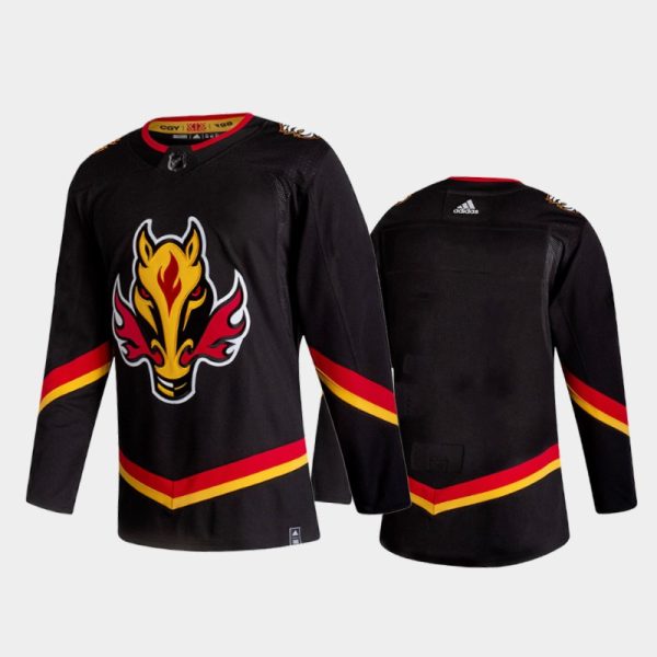 Men Calgary Flames Reverse Retro 2020-21 Black Special Edition Jersey