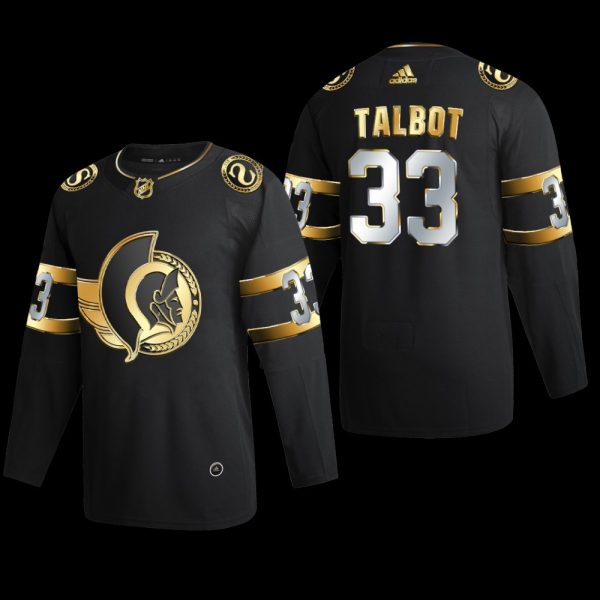 Men Cam Talbot #33 Ottawa Senators Golden Edition 2022 Black Jersey