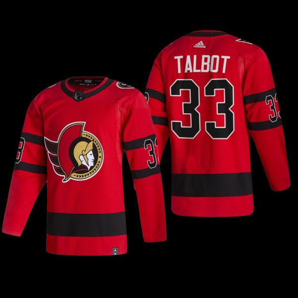 Men Cam Talbot #33 Ottawa Senators Reverse Retro Red Jersey