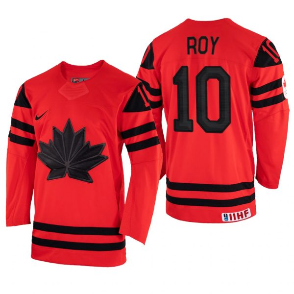 Men Canada Hockey Nicolas Roy 2022 IIHF World Championship Red #10 Jersey Away