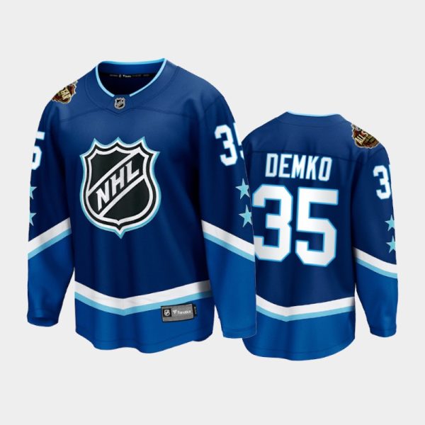 Men Canucks Thatcher Demko #35 2022 All-Star Blue Western Conference Jersey