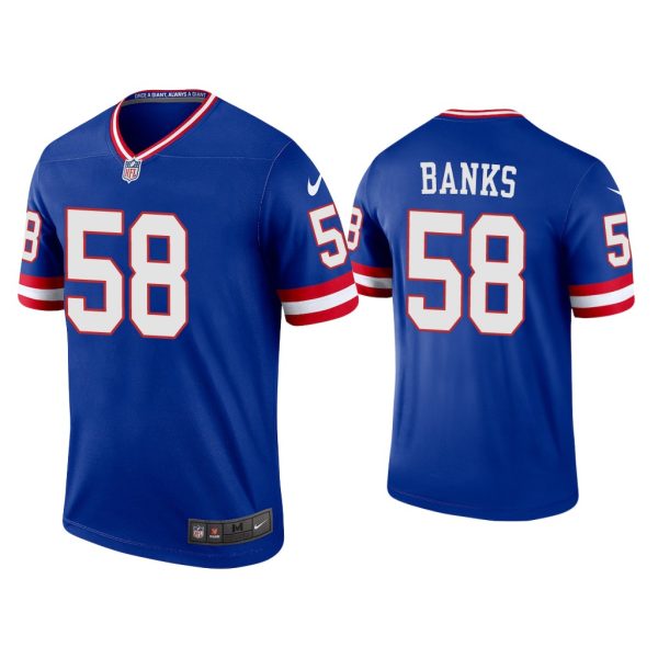 Men Carl Banks New York Giants Royal Classic Legend Jersey