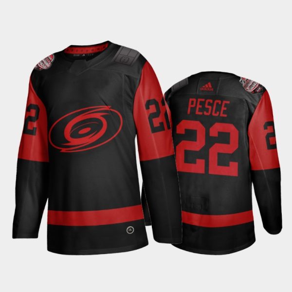 Men Carolina Hurricanes Brett Pesce #22 2021 Stadium Series Black Jersey