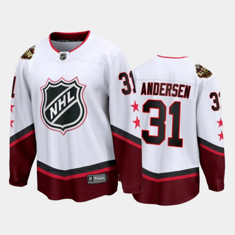 Men Carolina Hurricanes Frederik Andersen #31 2022 All-Star Jersey White Eastern Conference