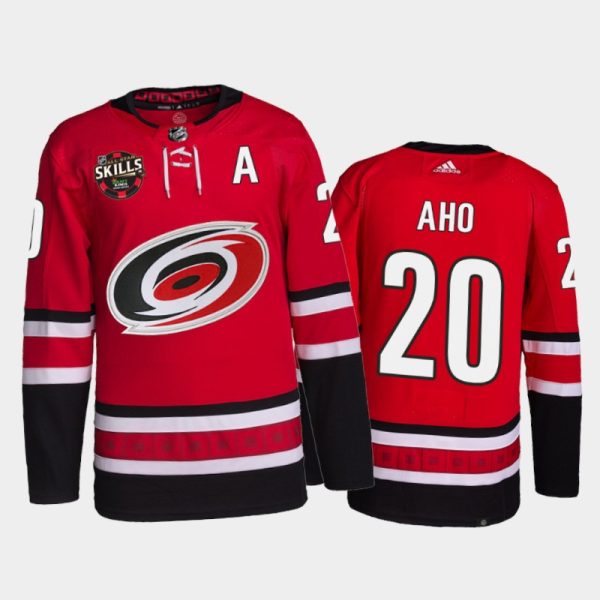 Men Carolina Hurricanes Sebastian Aho 2022 NHL All-Star Skills Winner Jersey Red Accuracy Shooting Uniform