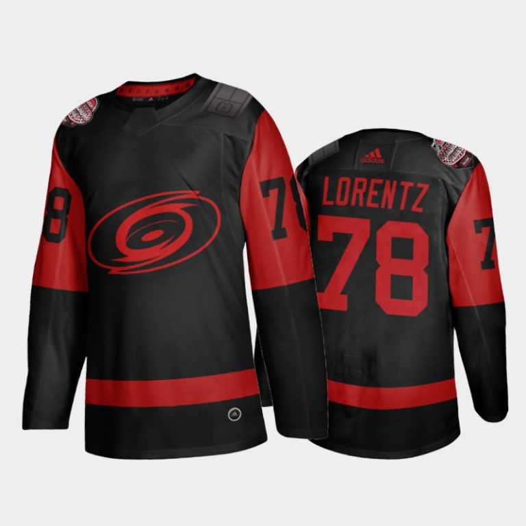 Men Carolina Hurricanes Steven Lorentz #78 2021 Stadium Series Black Jersey