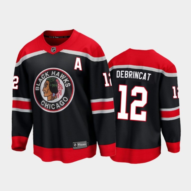 Men Chicago Blackhawks Alex DeBrincat #12 Special Edition Black 2021 Breakaway Jersey