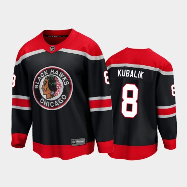 Men Chicago Blackhawks Dominik Kubalik #8 Special Edition Black 2021 Breakaway Jersey