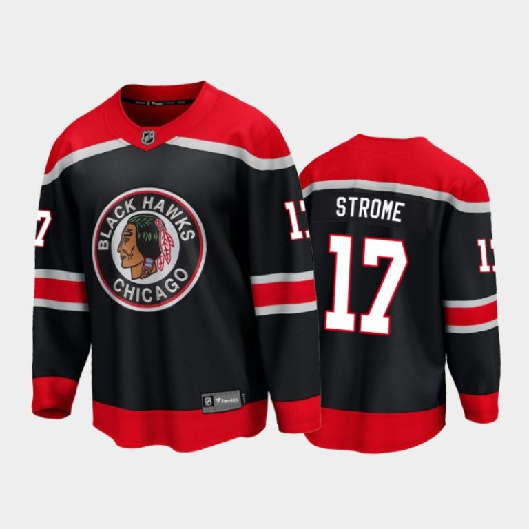 Men Chicago Blackhawks Dylan Strome #17 Special Edition Black 2021 Breakaway Jersey