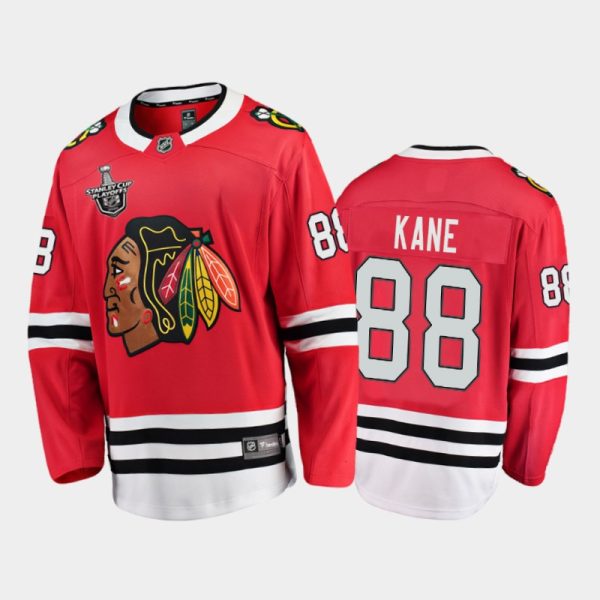 Men Chicago Blackhawks Patrick Kane #88 2020 Stanley Cup Playoffs Red Home Jersey