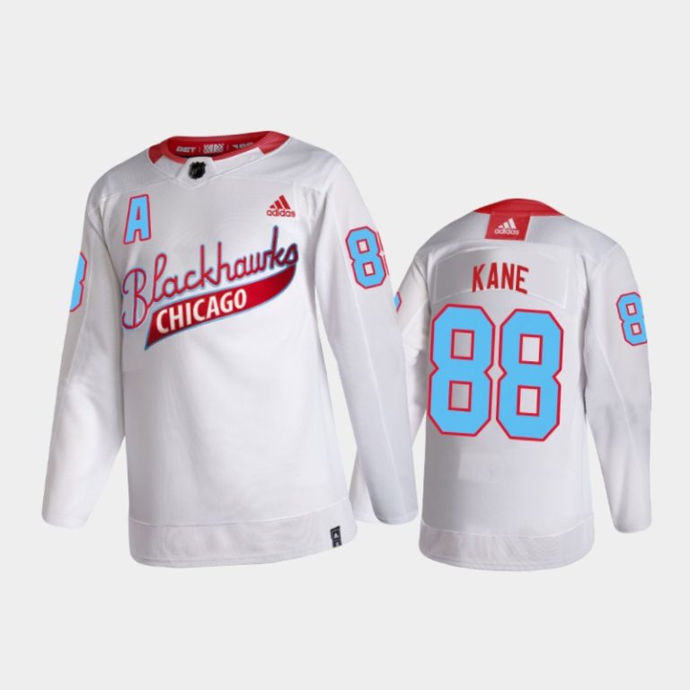 Men Chicago Blackhawks Patrick Kane #88 One Community Night White Jersey