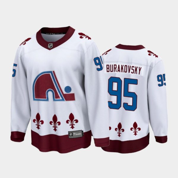 Men Colorado Avalanche Andre Burakovsky #95 Special Edition White 2021 Breakaway Jersey