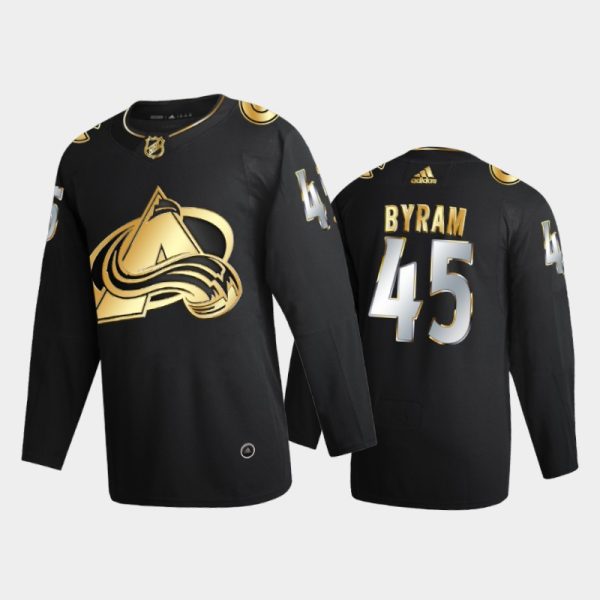 Men Colorado Avalanche Bowen Byram #45 2020-21 2021 Golden Edition Black Limited Jersey