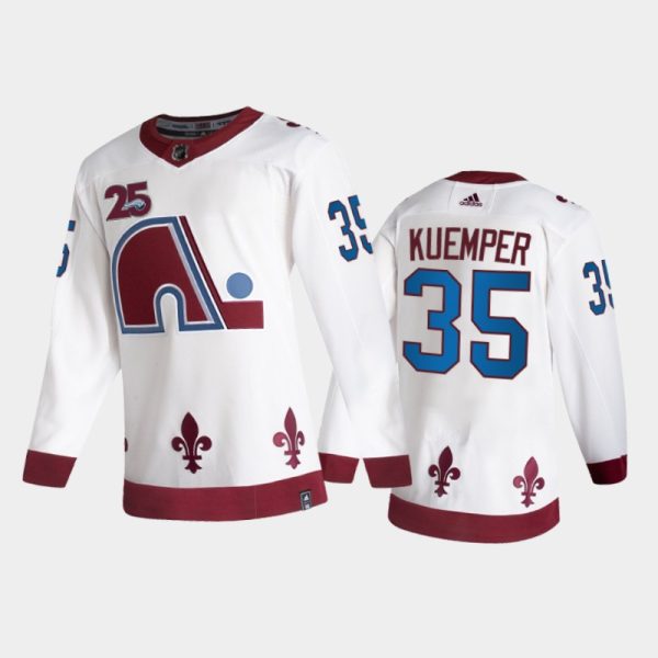 Men Colorado Avalanche Darcy Kuemper #35 2021 Reverse Retro White Special Edition Jersey