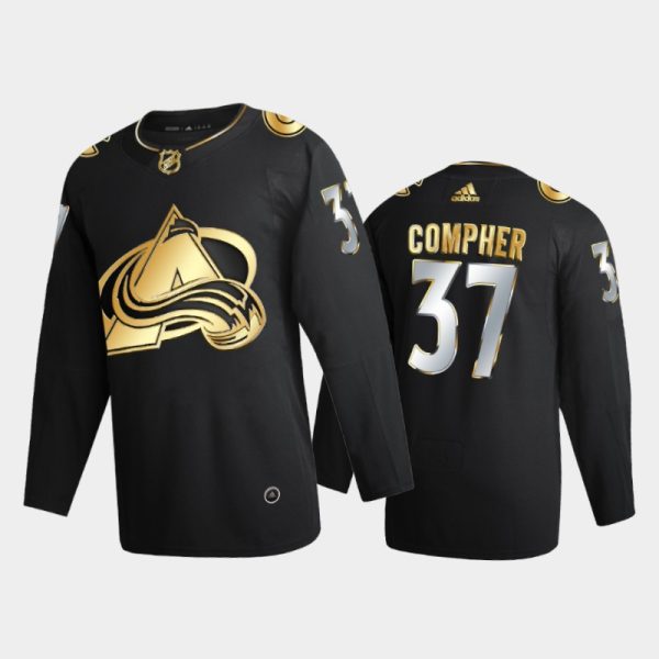 Men Colorado Avalanche J.T. Compher #37 2020-21 2021 Golden Edition Black Limited Jersey