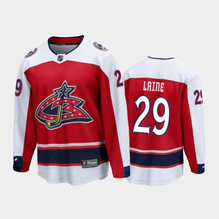 Men Columbus Blue Jackets Patrik Laine #29 Special Edition Red 2021 Breakaway Jersey