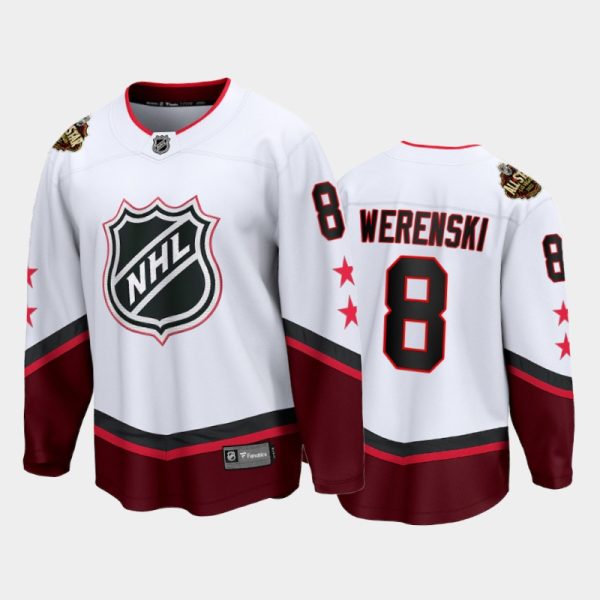 Men Columbus Blue Jackets Zach Werenski #8 2022 All-Star Jersey White Eastern Conference