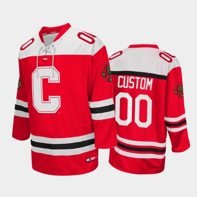 Men Cornell Big Red Custom #00 College Hockey Red Jersey