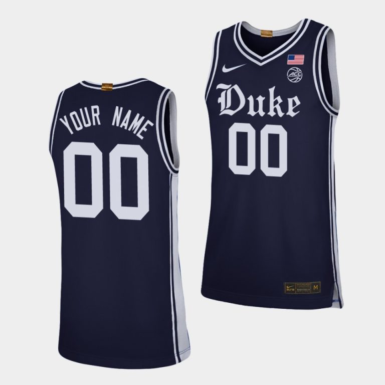 Men Custom Duke Blue Devils #00 Navy 2019-20 Alternate Brotherhood Jersey